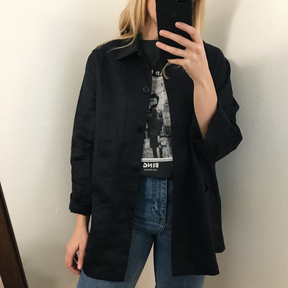 Evan Picone Navy Shirt Jacket